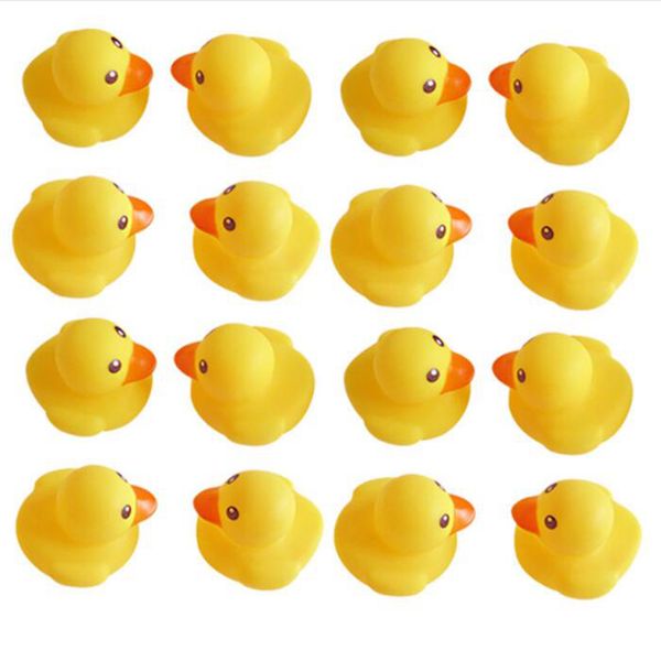 Baby Baby Bath Brinquedo Som Cattle Crianças Infantil Mini Borracha Pato Natação Banheira Presentes Race Squeaky Duck Piscina Divertimento Brinquedo