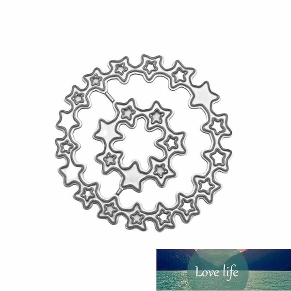 Kreis Fünfzackiger Stern Metall-Stanzformen Papierschnitt-Kartenherstellungsvorlage für DIY-Scrapbooking