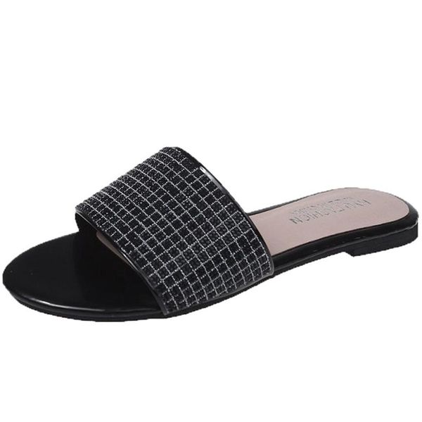 

mules summer holiday sandals slippers casual shoes slides beach shoes women sandals women slippers breathable, Black