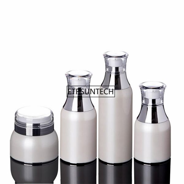 

storage bottles & jars 50pcs 30g 50g empty acrylic vacuum cream jar, 30/50/100/120ml liquid makeup serum eye face lotion bottle f2409