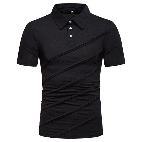 

men's shirt summer fashion fold stitching short-sleeved casual t-shir base p037 shirts, White;black