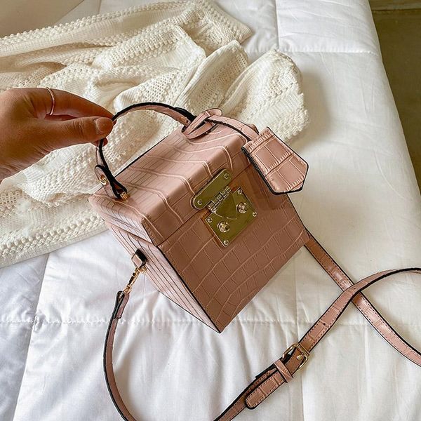 

evening bags classical alligator pu leather vintage fashion lock box shell women's handbags women crossbody shoulder bag purses