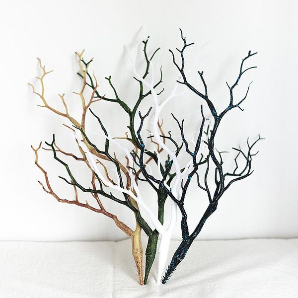 

decorative flowers & wreaths artificial plant green branches house interior art deer antler shape big bifurcated plastic decoration