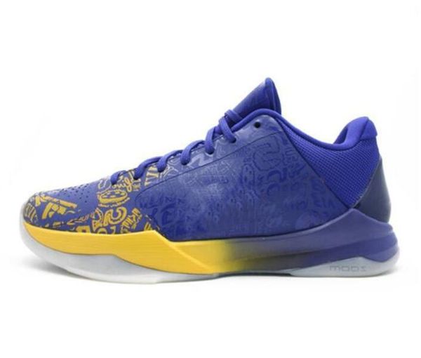 Tênis de basquete Mamba Zoom 5 Protro What If Bruce Lee Big Stage Chaos Prelude Anéis de ouro metálicos Sapato masculino para esportes ao ar livre Tênis