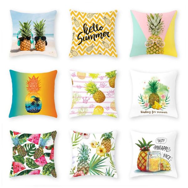 

cushion/decorative pillow pineapple print 45 * 45cm polyester cover nordic home sofa decoration cushion fresh green plant
