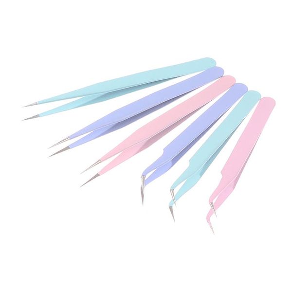

false eyelashes 3d volume eyelash extension tweezer colored anti-static tweezers for eyebrow set professional