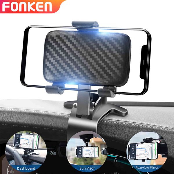 

fonken dashboard phone holder 360 degree mobile smartphone stands rearview mirror sun visor in car gps navigation bracket