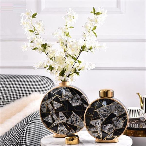 

vases home luxurious geometry abstraction arrange flowers ceramics deskvase living room tv bench wine cabinet decoration x5122
