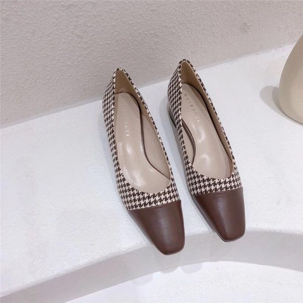 

2021 spring new shallow mouth pedal all-match casual lazy shoes women's thick heel fashion women, Black