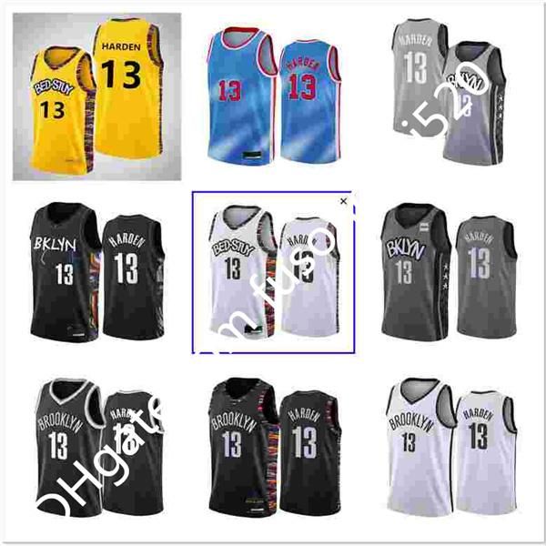 

new arrival men basketball 13 james harden jerseys 11 kyrie irving 7 kevin durant 8 jeff green city earned classic edition black blue shirts, Black;red