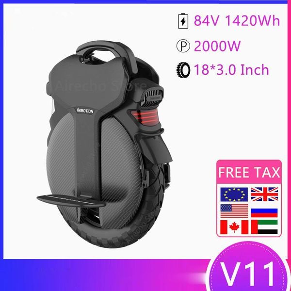 

presell original inmotion v11 unicycle 84v 2000w self balance scooter electric build-in handle monowheel hoverboard with 4.0 ble