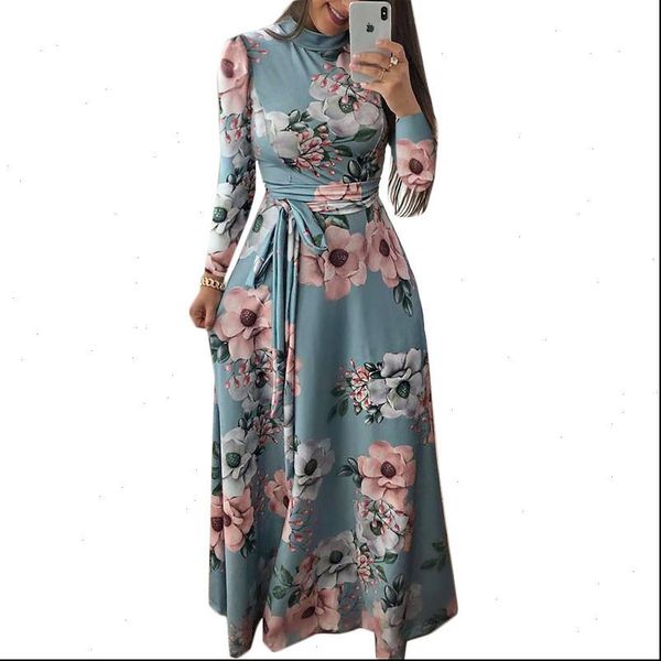 

new bandage dress women autumn boho beach long dress fashion tunic long sleeve maxi dress ladies party 3xl, Black;gray