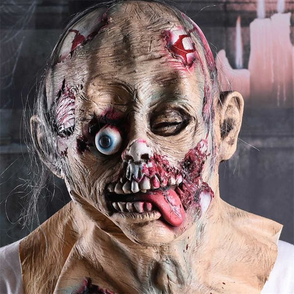 Halloween Dekoration Biochemischer Kopfschmuck Gruselige Party Cosplay Spukhaus Horror Monster Maske Kopfbedeckung