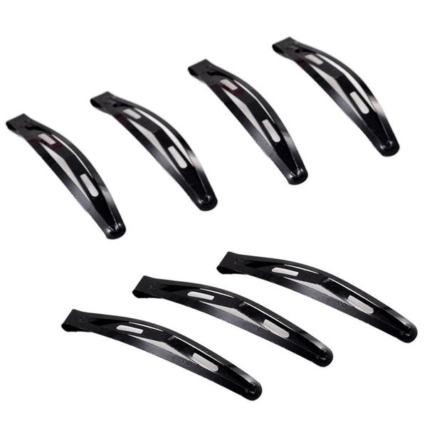 

hair clips & barrettes  x large black metal snap clip 78mm diy, Golden;silver