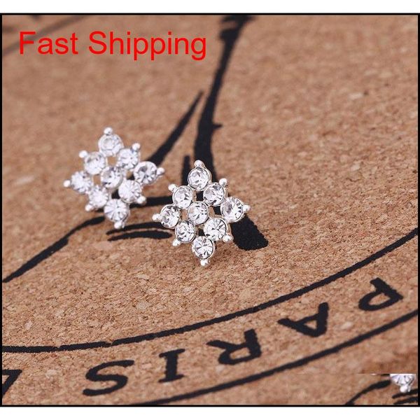 

sell 45 styles creative ear studs fashion snowflake beer crystal rhinestone pearl ear studs n qyltzg luckyhat, Golden;silver