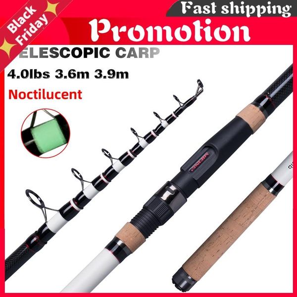 

boat fishing rods carp rod 3/3.3/3.6/3.9m t800 carbon fiber tele spinning 4.0lb power 60-200g noctilucent hard pole