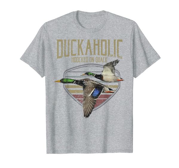 

quack duck hunter duckaholic gift idea t-shirt, White;black
