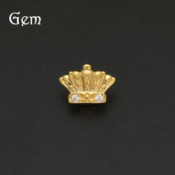 

new fashion crown design inlaid with gold single crown hip hop teeth, Silver