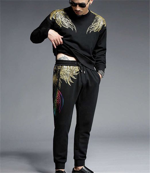 

men's tracksuits fall fall training sports suit hoodie 2 joint parts 559u, Gray