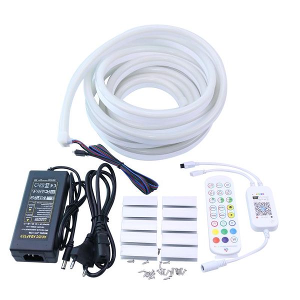 

strips 5m wifi intelligent lamp rgb alexa neon strip light led 12v band 80led/m 5 meters diy multi color changing