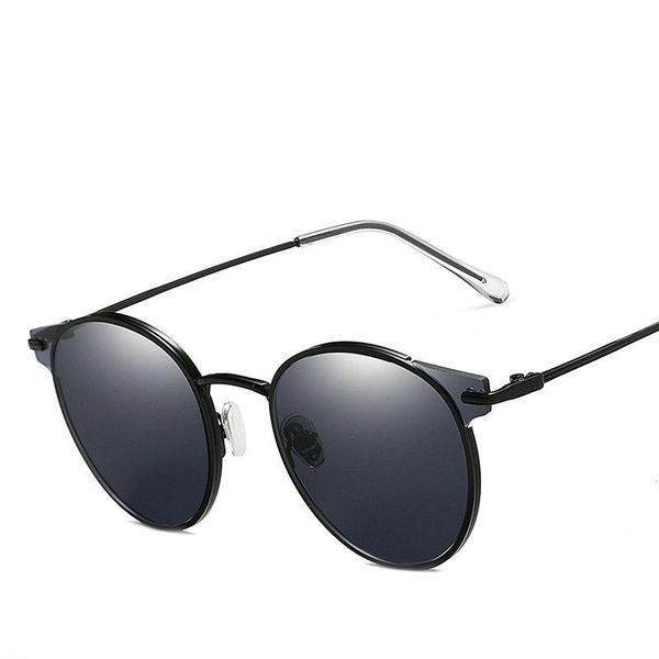 

sunglasses retro round women brand designer vintage sun glasses ladies transparent uv400 black color punk eyewear nx, White;black