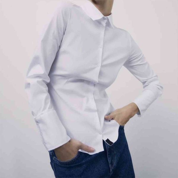 

fashion office wear basic womens shirts vintage long sleeve button up female blusas streetwear, White