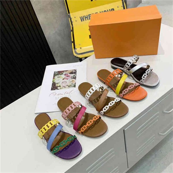 

slippers genuine leather women shoes candy color summer open toe waterproof flip flop runway design flat 1esh, Black
