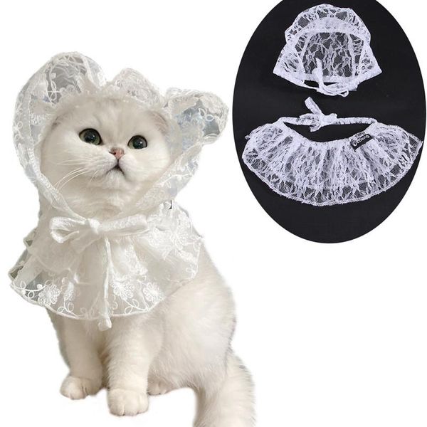 

cat costumes 1set pet hat breathable neck puppy lace skirt for supplies