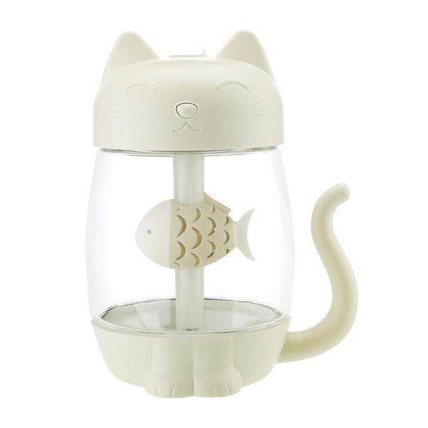 

humidifiers 350ml cat ultrasonic air humidifier with mini fan light aroma essential oil diffuser cool mist car