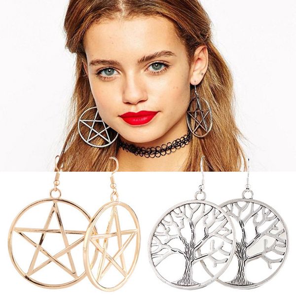 

accessories fashion exaggeration david star l ring big five pointed star earrings, Silver