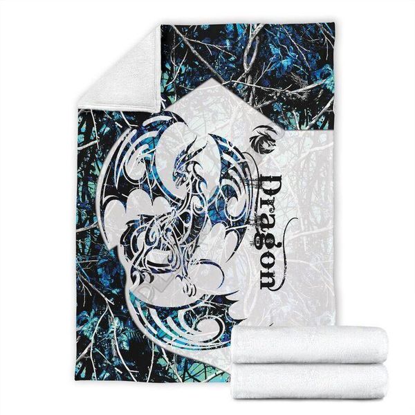

blankets plstar cosmos dragon fleece blanket 3d print sherpa on bed home textiles dreamlike