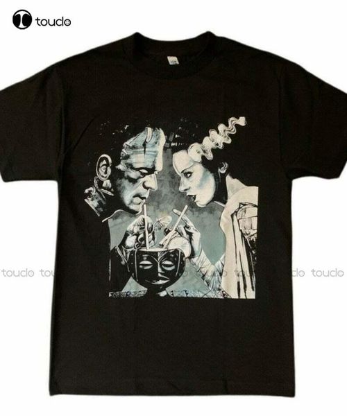 

men's t-shirts frankenstein t-shirt bride of horror monster movie tee men black mensÂ shirt, White;black