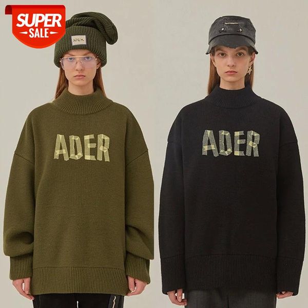 

2020fw adererror sweater men woman 1:1 quality adhesive paper style letter printing crewneck ader error sweatshirts #c077, White;black