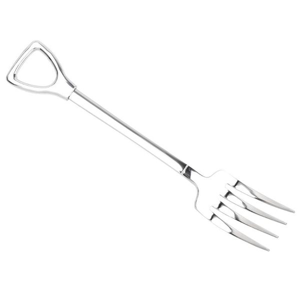 

Dinner Fork Shovel Shape Dessert Coffee Spoon Long Handle Fork Cooking Accessories Tableware Stainless Steel Kitchen Tools