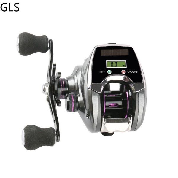

6+1bb baitcasting reel left / right hand low profile line counter fishing tackle gear with digital display carretilha pesca