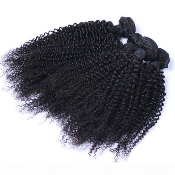 

brazilian hair unprocessed virgin human hair wefts wholesale peruvian malaysian indian cambodian human hair extensions kinky curly bundles, Black