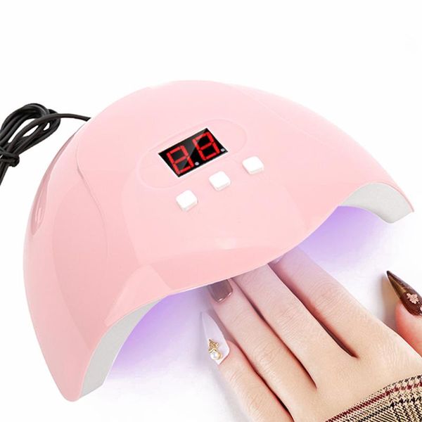 

nail dryers 54w 18 leds dryer fast drying uv lamp for curing polish gel auto sensor timer art manicure machine lcd display