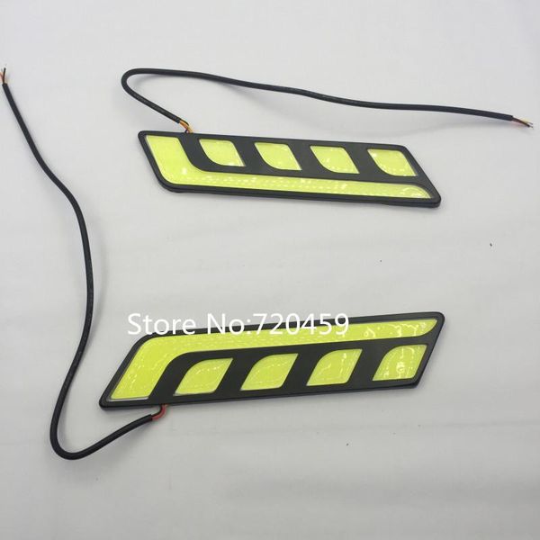 

bulbs 2pair cob double color daytime running lights car-styling light 12v led turn signal vehicle external drl headlight