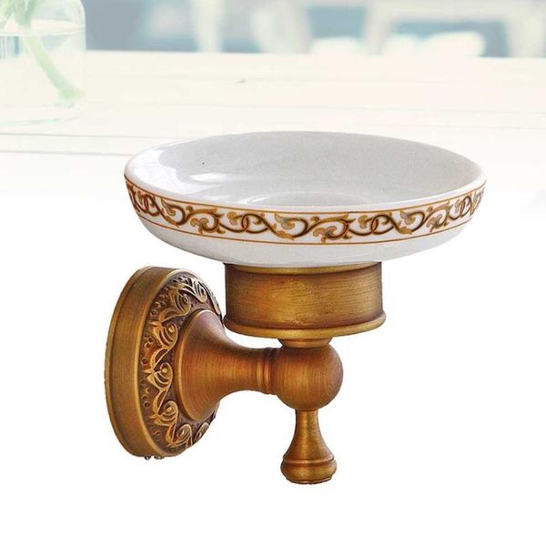 

soap dishes vintage style brass wall mounted bath shower dish holder plate antique ceramics shelf tray for home bathroo