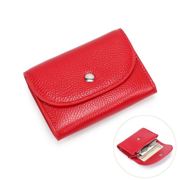 

wallets siku genuine leather wallet female case fashion cow purse, Red;black