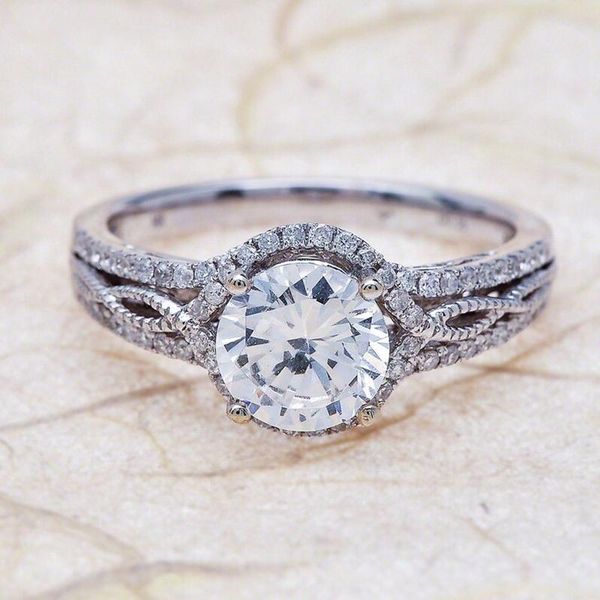 

cluster rings trendy round crystal cross intertwine copper ring micro paved rhinestone zircon for women party wedding cocktail jewelry, Golden;silver