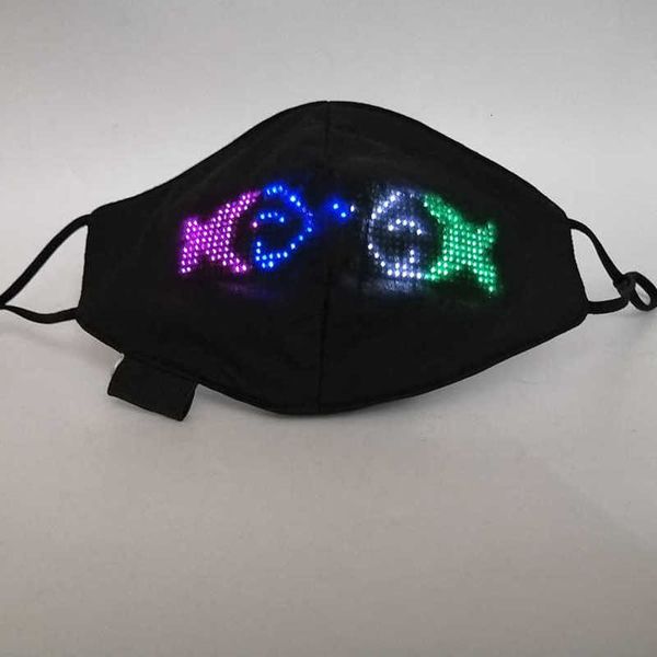 

app luminous display mask diy personalized bluetooth connection mask