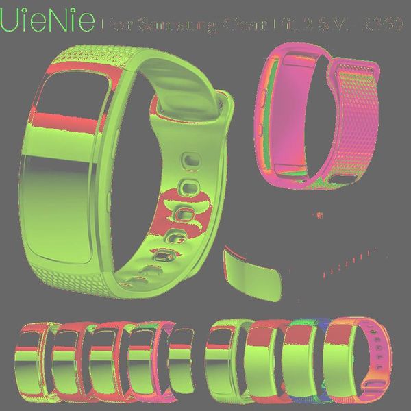 

watch bands band luxury sport soft silicone replacement wrist bracelet strap for samsung gear fit 2 sm-r360 wristband, Black;brown