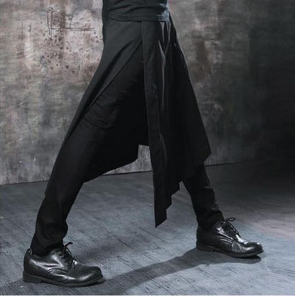 

men's shorts stylist shopping men leisure long skirts pants, White;black