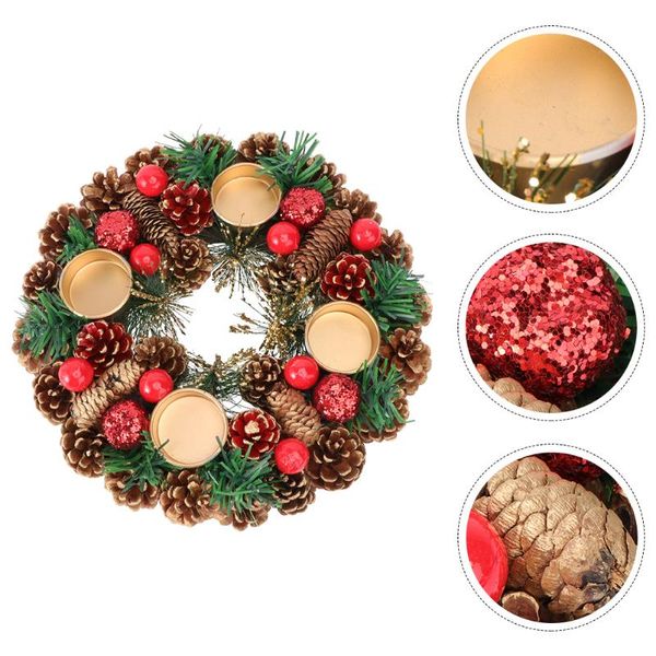 

candle holders creative xmas wreath tray artificial holder