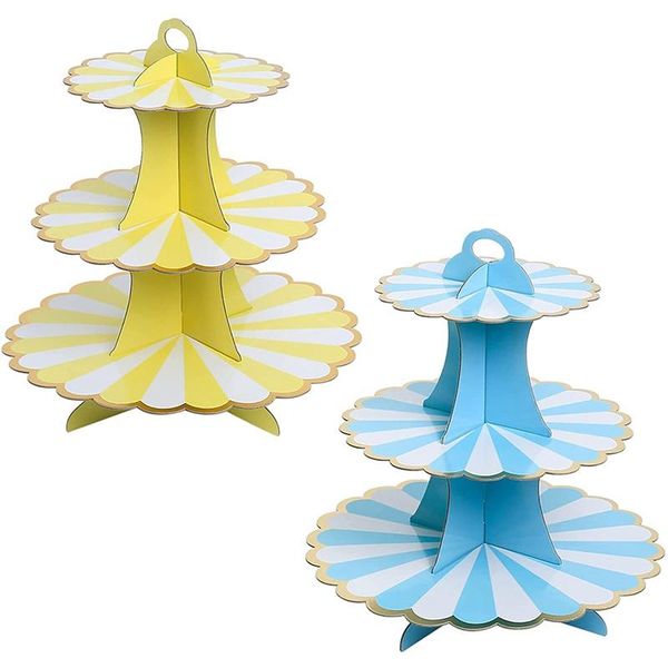 

other bakeware 3 tiers cake display stand, afternoon tea stands, cupcake dessert server stands for birthday, wedding, party