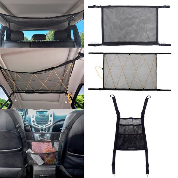 

car organizer universal seat storage mesh cargo net /car roof interior bag trunk