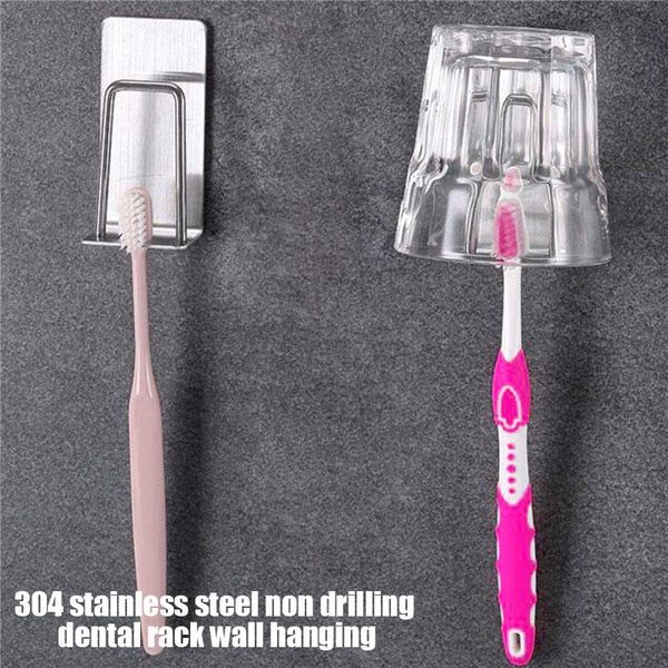 

hooks & rails wall mounted stainless steel toothbrush holder bathroom tooth brush toothpaste razor organizers stand accessories