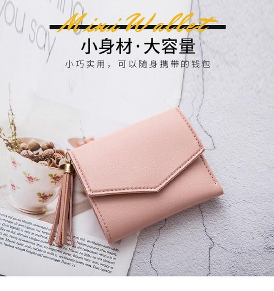

wallets women wallet female personality tassel with multilayer card package po change document screens, Red;black