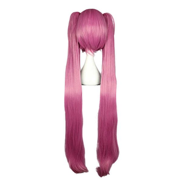 Anime Akame ga KILL! Mine Long Two Ponytails Wig Cosplay Costume Night Raid Women Parrucche sintetiche resistenti al calore Y0913